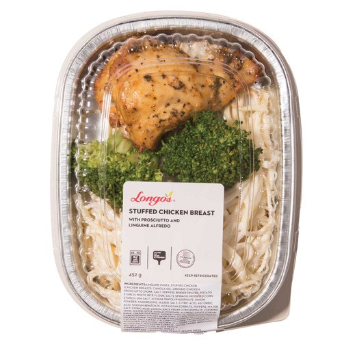 Longo's Stuffed Chicken Breast With Linguini Alfredo 502 g