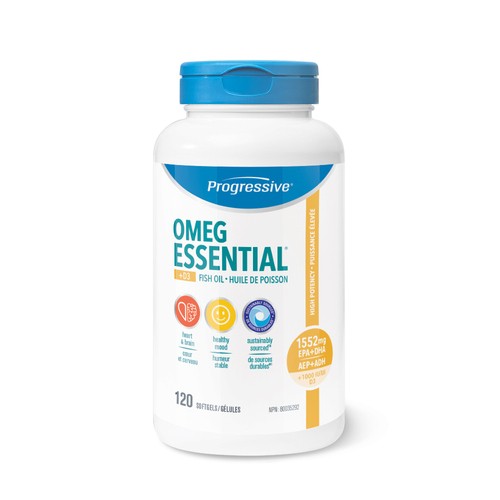 Progressive Omeg Essential With Vitamin D 120 Softgels 