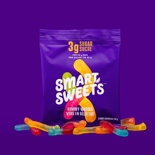 SmartSweets Candy Gummy Worms 50 g