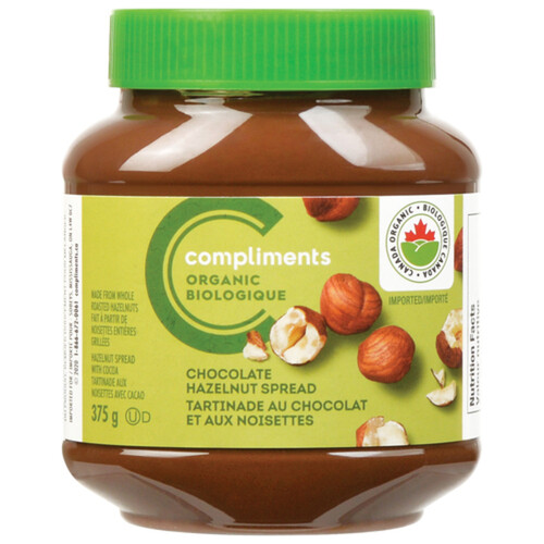 Compliments Organic Spread Chocolate Hazelnut 375 g