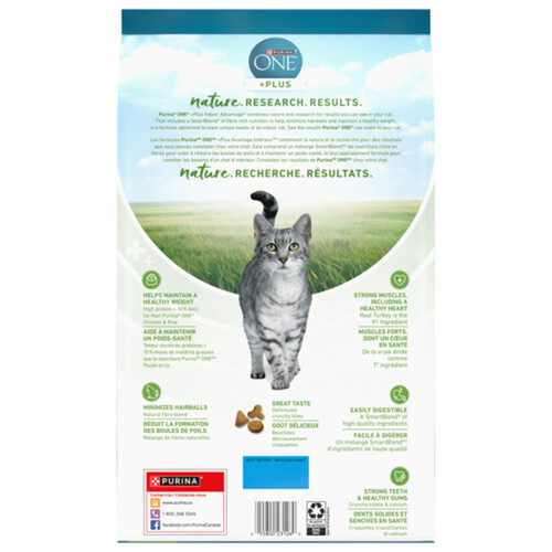 Purina ONE +Plus Dry Cat Food Indoor Advantage Turkey 3 kg