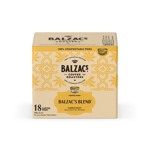 Balzac's Coffee Roasters Blend 100% Compost Beverage Pods 18 EA