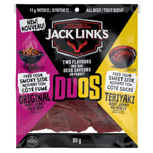 Jack Links Duos Original/Teri Beef Jerky 80 g