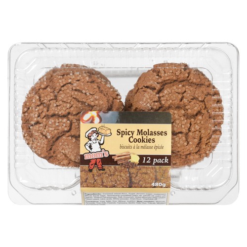 Mom's Cookies Spicy Molasses 12 EA