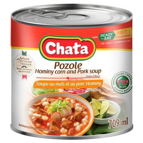 Chata Pozole Soup Hominy Corn And Pork 709 ml