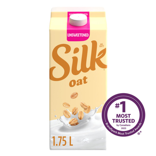 Silk Dairy Free Unsweetened Oat Milk Alternative 1.75 L