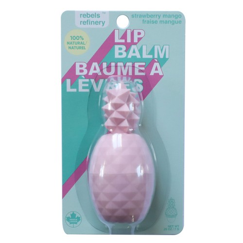 Rebels Refinery Lip Balm Pink Pineapple Strawberry Mango 1 EA