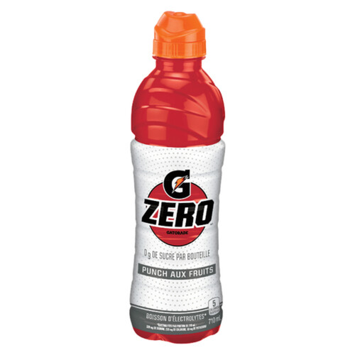 Gatorade G Zero Sports Drink Fruit Punch 710 ml (bottle)