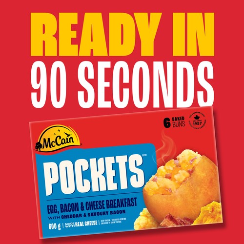 McCain Breakfast Pockets Egg Bacon and Cheese  6 x 100 g