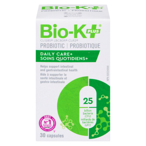 Bio-K Plus Probiotic Daily Care+ Capsules 30 Count