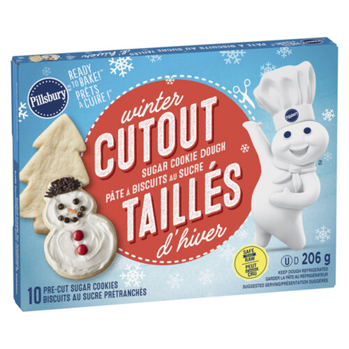 Pillsbury Ready To Bake Holiday Cutout Cookie Dough 206 g