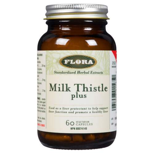 Flora Milk Thistle Plus Vegetarian Capsules 60 Count