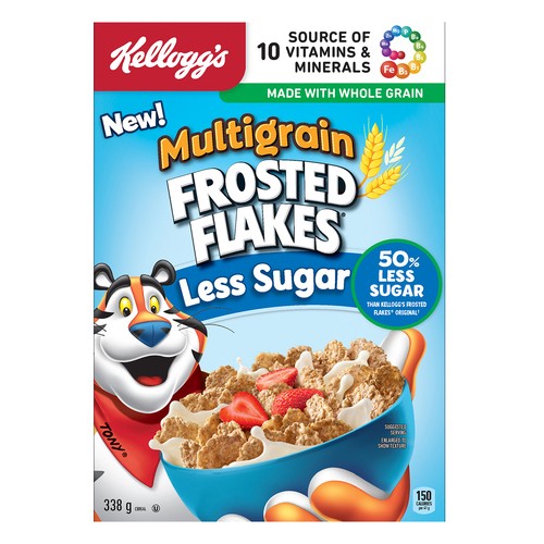 Kellogg's Frosted Flakes Cereal Less Sugar 338 g