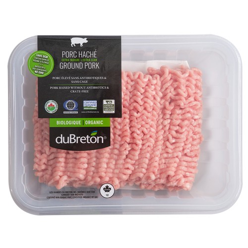Du Breton Organic Ground Pork Extra Lean Vacuum Pack 454 g