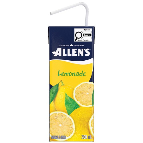 Allen's Lemonade Juice Boxes 8 x 200 ml