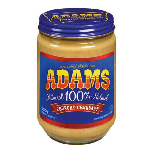 Adams Crunchy Natural Peanut Butter 500 g