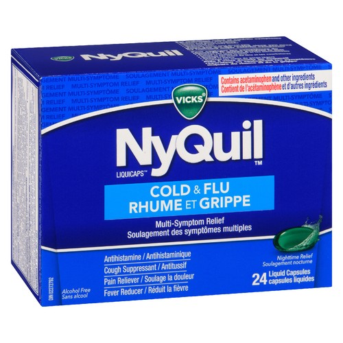 Vicks Nyquil Cold & Flu Liq Cap Cold/Cough Remedies 24 ea