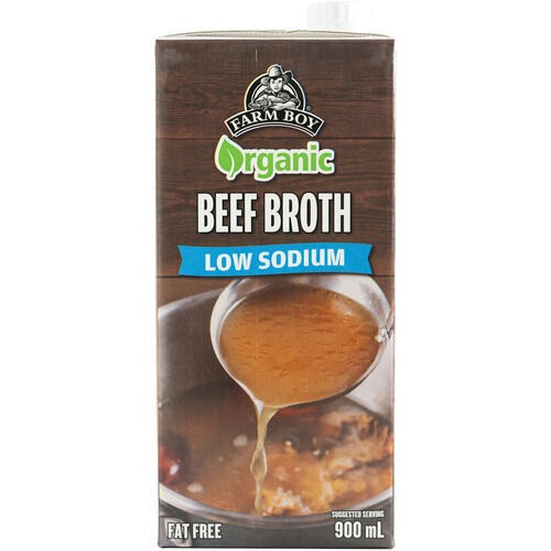 Farm Boy Organic Beef Broth Low Sodium 900 ml
