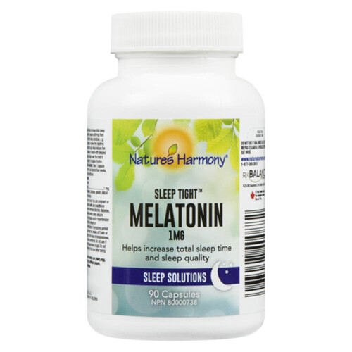 Nature's Harmony Sleep Tight Melatonin 1 mg Capsules 90 Count