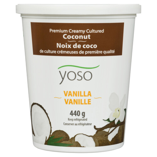 Yoso Yogurt Creamy Cultured Coconut Vanilla 440 g 