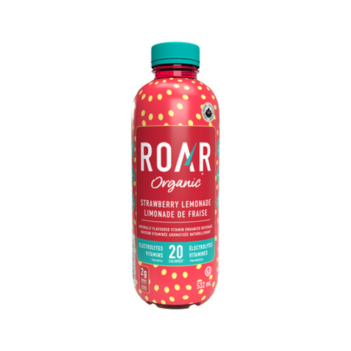 Roar Organic Drink Strawberry Lemonade 532 ml (bottle)