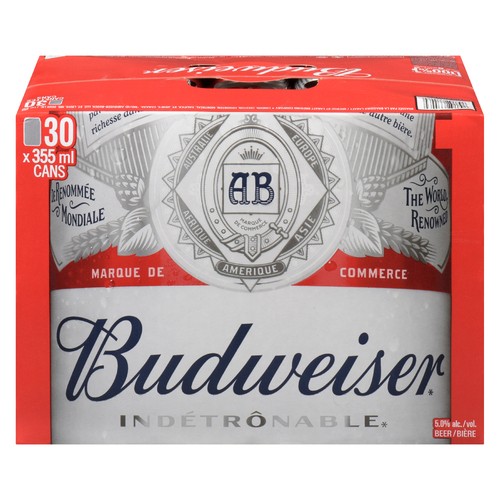 Budweiser Beer 5% Alcohol 30 x 355 ml (cans)