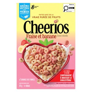 Cheerios Céréales fraises et bananes saveurs naturelles 317 g