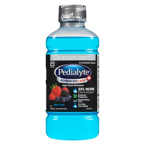 Pedialyte Advance Care Oral Rehydration Berry Frost 1 L