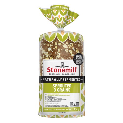 Stonemill Bakehouse Honest Wellness Sprouted 3 Grains Bread 454 g