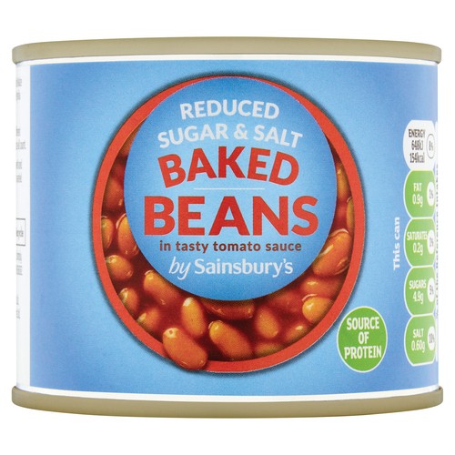 Sainsbury's Baked Beans Reduced Sugar & Salt 200 g