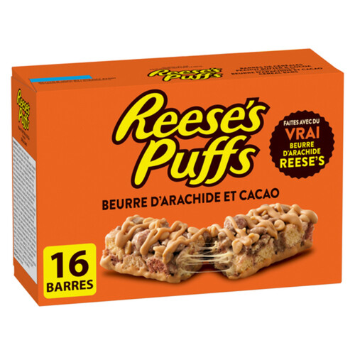 Reese's Puffs Cereal Bars Peanut Butter & Cocoa Flavour 385 g