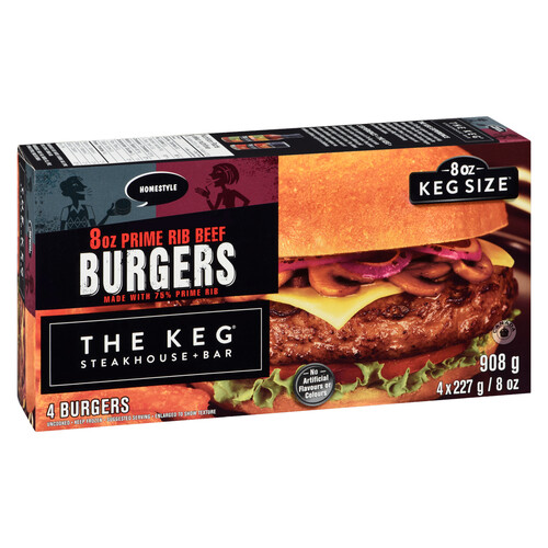 Voilà | Online Grocery Delivery - The Keg Prime Rib Beef Burger 908 g