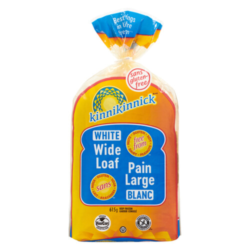 Kinnikinnick Gluten-Free Frozen White Loaf Wide 615 g