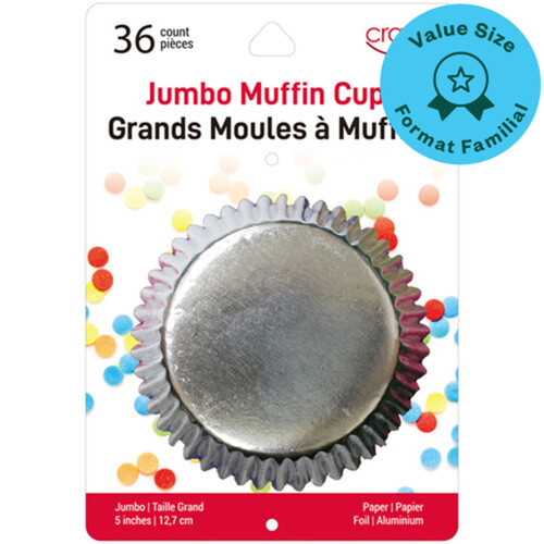 Crave Muffin Cup Foil Jumbo 36 Count