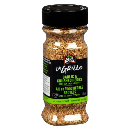 Club House La Grille All Purpose Seasoning Garlic & Crushed Herbs with Sea Salt & Pepper 155 g