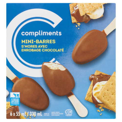 Compliments Mini Popsicles Chocolatey-Coated S'mores 330 ml