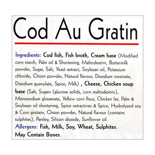 Arthur's Kitchen Cod Au Gratin Frozen Fish 200 g