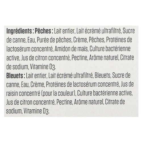 Iogo 3.2% Yogurt Canadian Harvest Peach & Blueberry Value Size 12 x 100 g