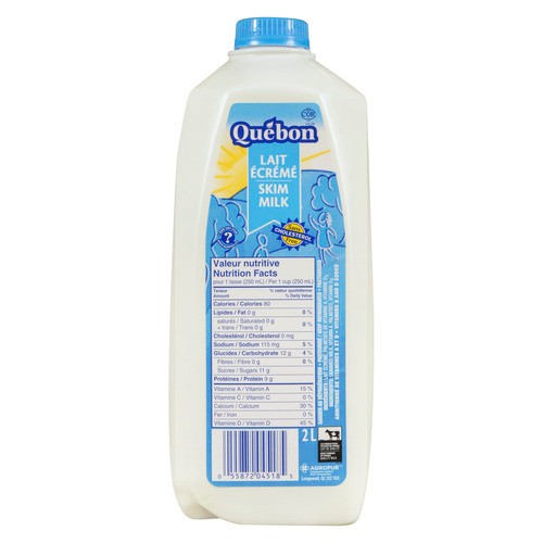 Québon Milk 0% Skimmed 2 L 