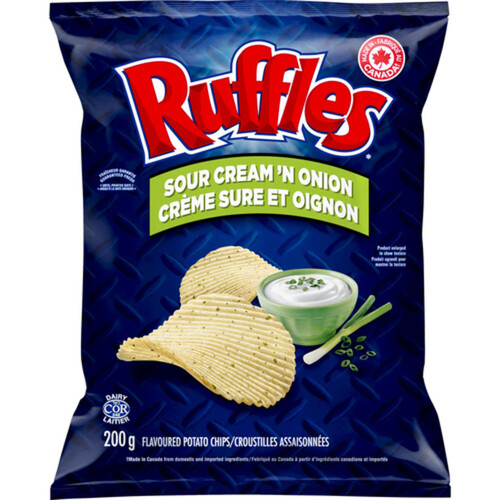 Ruffles Potato Chips Sour Cream 'N Onion 200 g