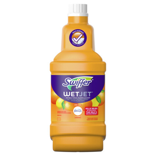 Swiffer Wet Jet Anti-Bacterial Cleaning Solution Citrus 1.25 L
