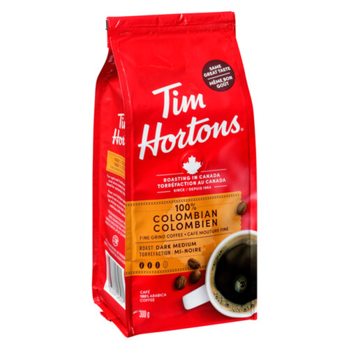 Tim Hortons Fine Grind Colombian Dark Medium Roast 300 g