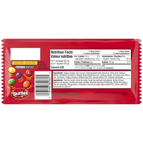 Skittles Original Chewy Candy Full Size Bag 61 g