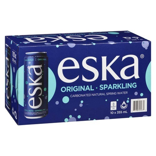Eska Sparkling Natural Spring Water Original 10 x 355 ml (cans)