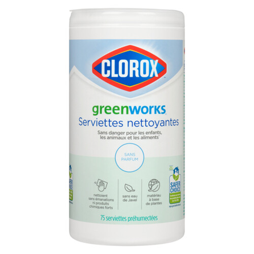 Greenworks Cleaning Wipes Unscented 75 EA