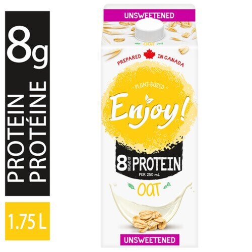 Enjoy! Plant-Based Oat Beverage Unsweetened Original 1.75 L