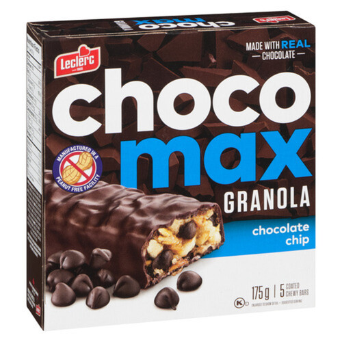 Leclerc Chocomax Nut Free Granola Bar Chocolate Chip 175 g