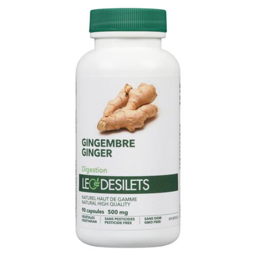 Léo Désilets Ginger Digestion 500 mg Capsules 90 Count