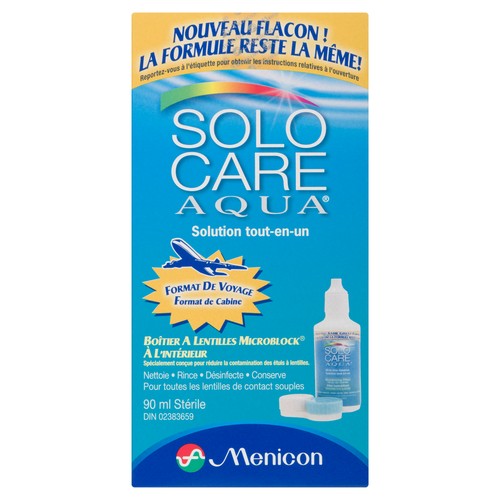 Solocare Aqua Travel Pack Contact Lense Solution 90 ml