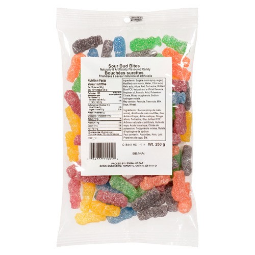 Reddi Snack Candy Sour Bud Bites 250 g